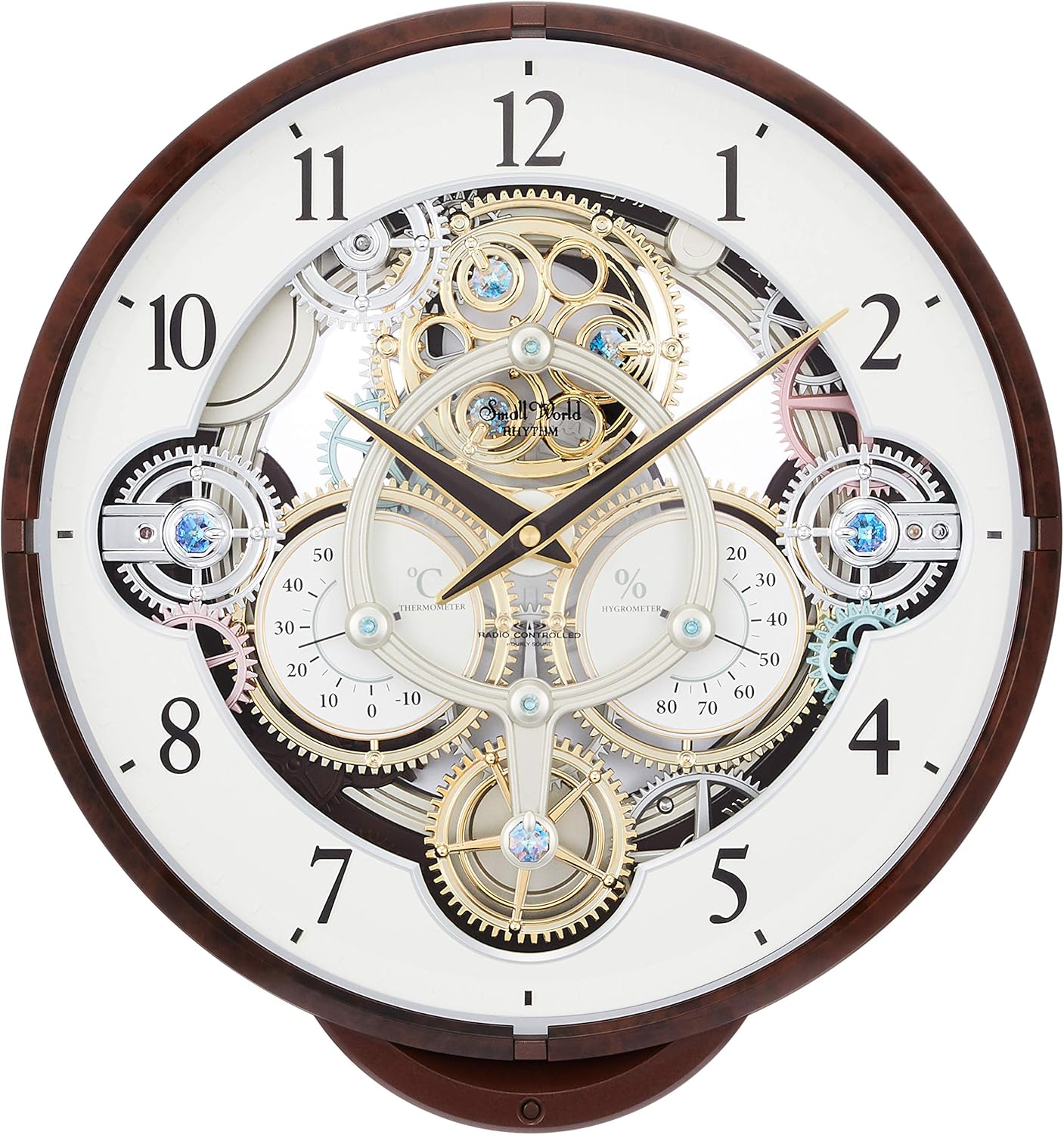 壁掛け 電波 時計 リズム スモールワールド 4MN513RH からくり時計